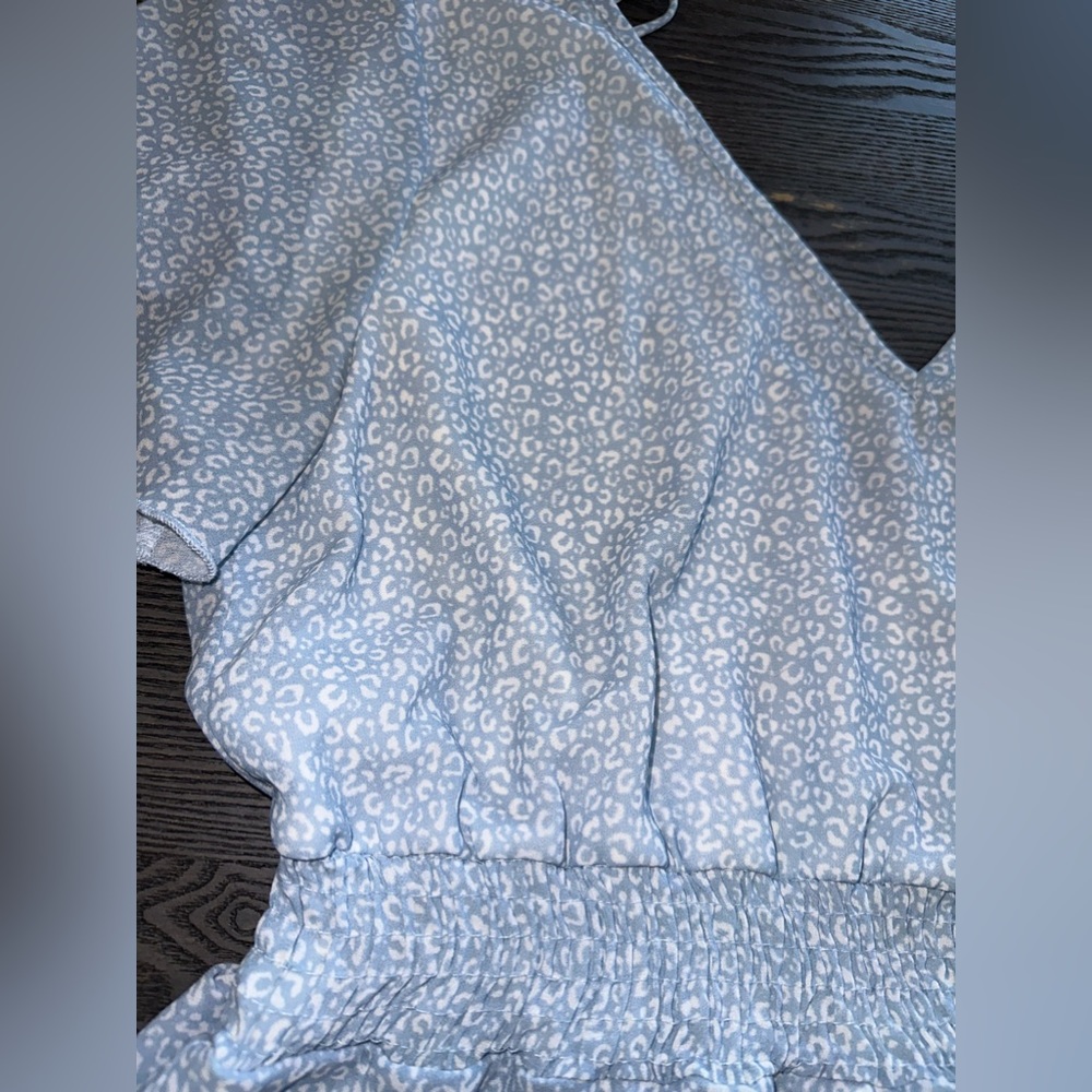 Altard State Blue Cheetah Ruffle Dress L/XL - Picture 5 of 8